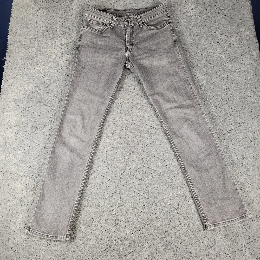 Levis 511 Jeans Mens 31x32 Gray Slim Fit Straight Leg Stretch Denim Medium Wash